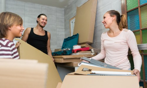 Commercial moving team helping with office relocation in White City