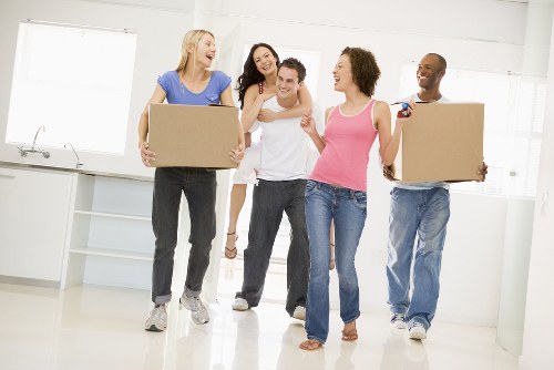 Local moving van service operating in White City residential streets