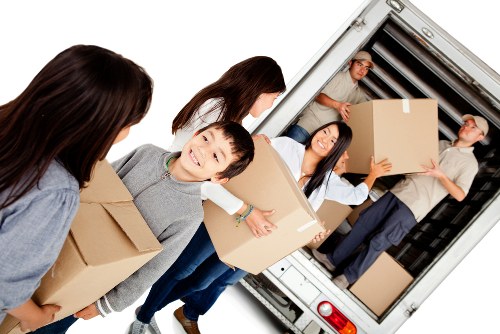 Removal van ready for a local move in White City