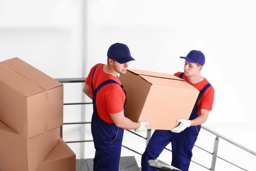 House removals team planning a move in White City