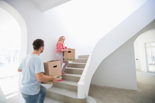 Careful unloading during a White City removals van job