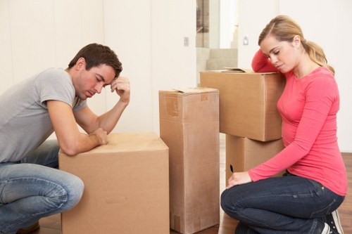 Local moving team handling access and parking near White City