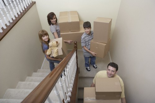 Furniture being carefully transported by a Whitecity van service